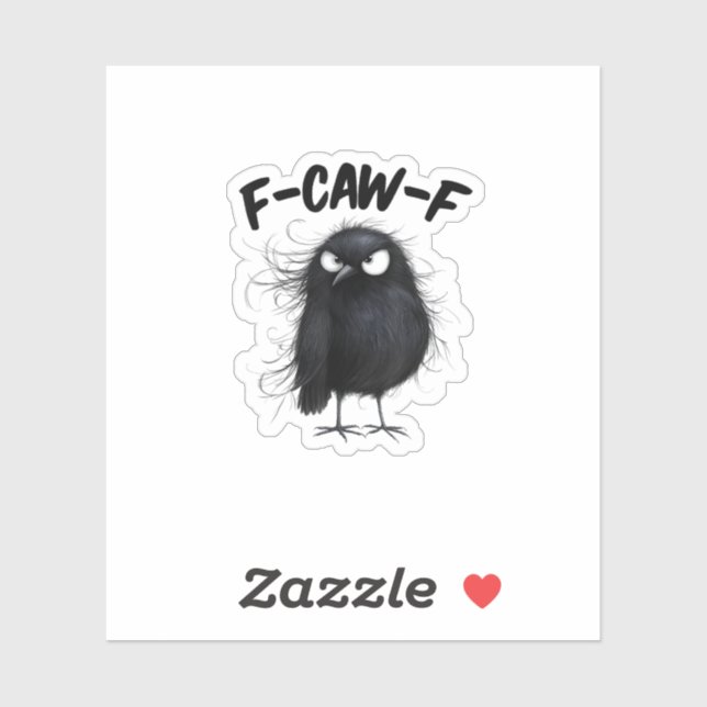 F-Caw-F Crow Funny Raven Bird Lovers Creative Styl Aufkleber (Blatt)
