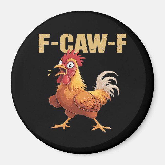 F-Caw-F Crow Gothic Funny Humor Magnet (Vorne)