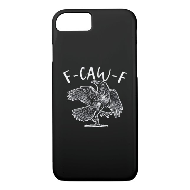 F-Caw-F Crow Gothic Humor Funny Case-Mate iPhone Hülle (Rückseite)