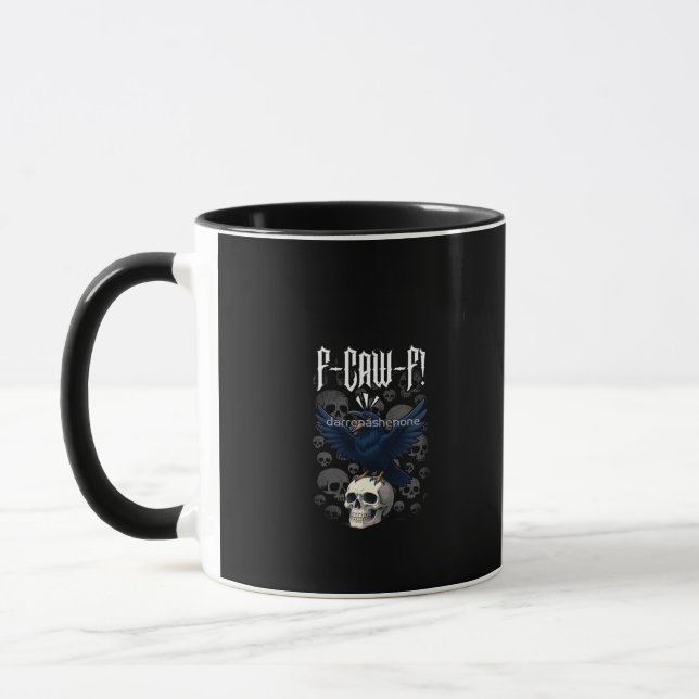 F-Caw-F Crow Graphic Creative Casual Tasse (Links)