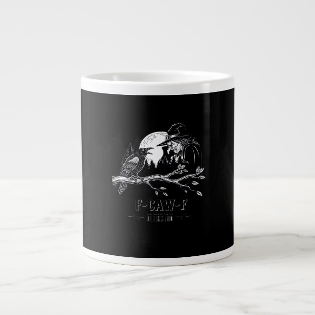 F-Caw-F Crow Halloween Witch F-Caw-F Jumbo-Tasse (Vorderseite)
