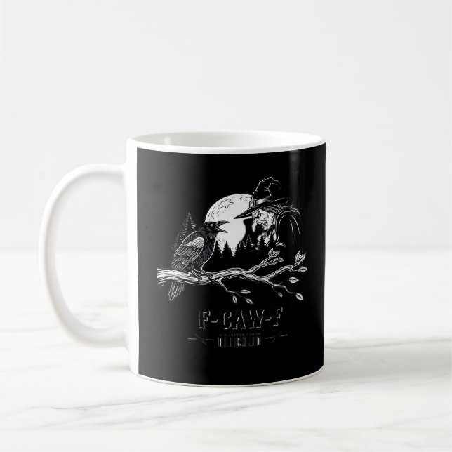 F-Caw-F Crow Halloween Witch F-Caw-F Kaffeetasse (Links)