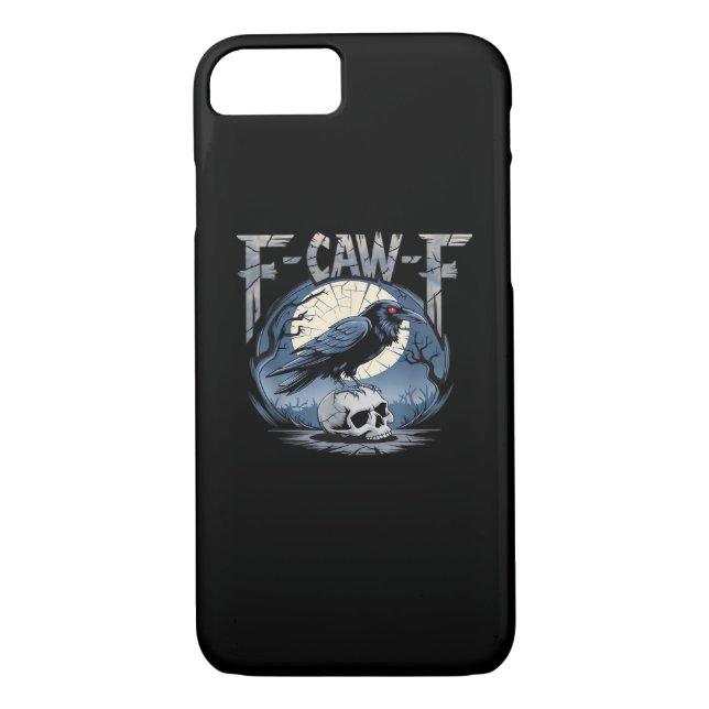 F-Caw-F Crow Moonlit Raven Classic Case-Mate iPhone Hülle (Rückseite)