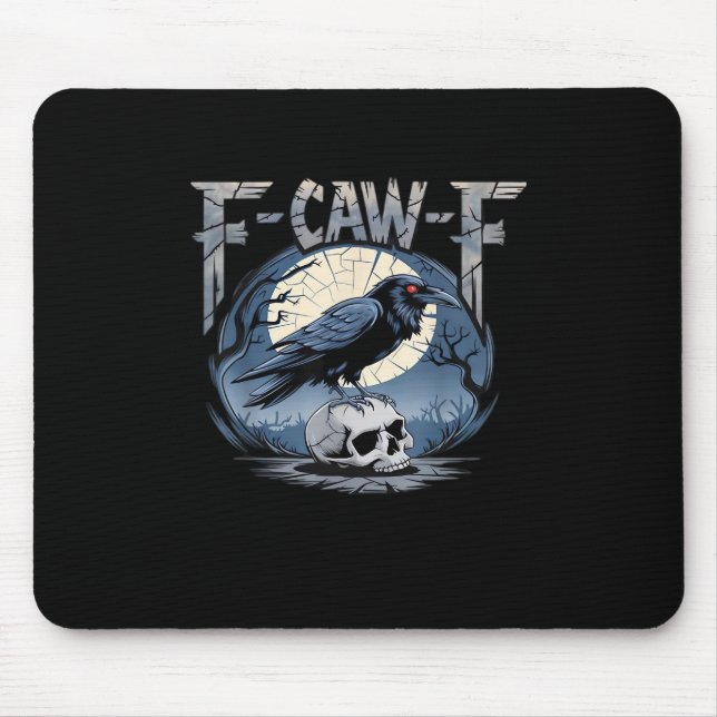F-Caw-F Crow Moonlit Raven Classic Mousepad (Vorne)