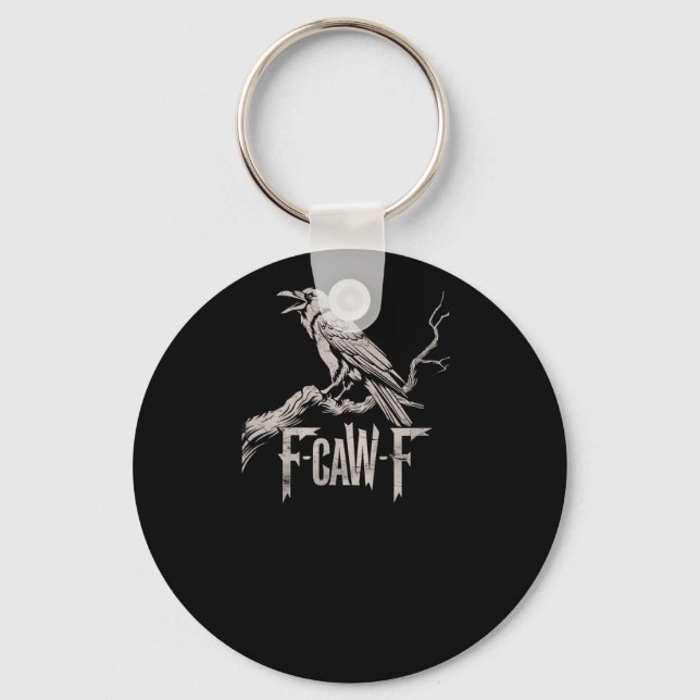 F-Caw-F Crow Pun Funny Bird Cawing Grunge Back Tri Schlüsselanhänger (Vorderseite)
