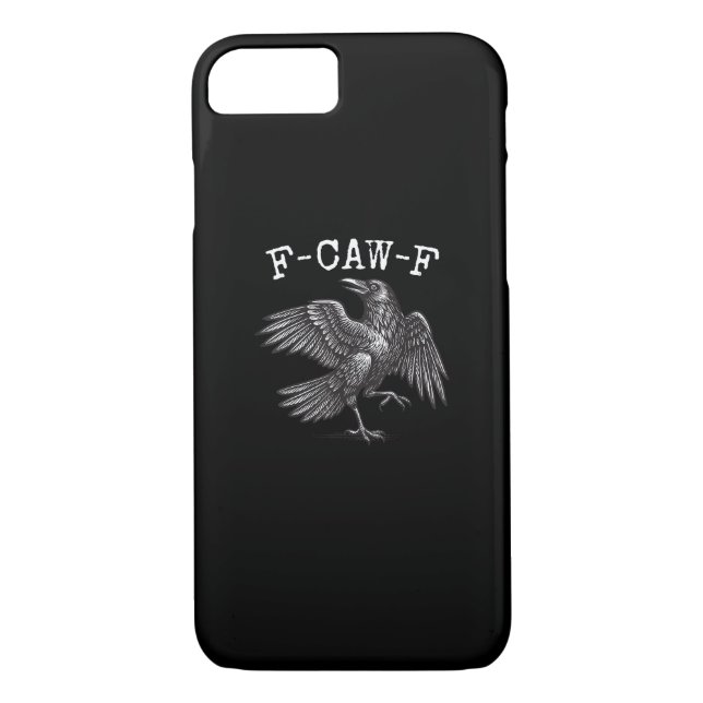 F-Caw-F Crow Pun Funny Bird Cawing Grunge Case-Mate iPhone Hülle (Rückseite)