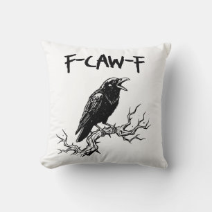 F-Caw-F Crow Raven Pub Kissen