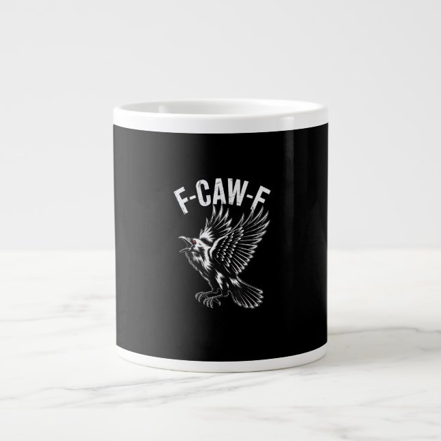 F-Caw-F Crow Retro Classic Jumbo-Tasse (Vorderseite)