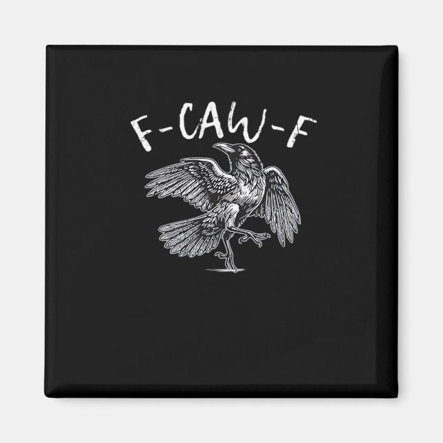 F-Caw-F Crow Retro Classic Magnet (Vorne)