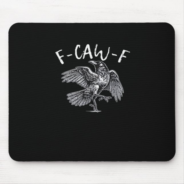 F-Caw-F Crow Retro Classic Mousepad (Vorne)