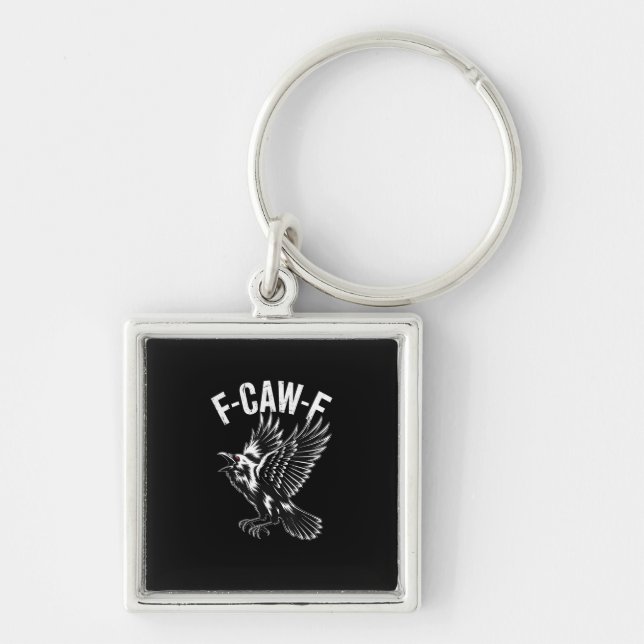 F-Caw-F Crow Retro Classic Schlüsselanhänger (Vorne)