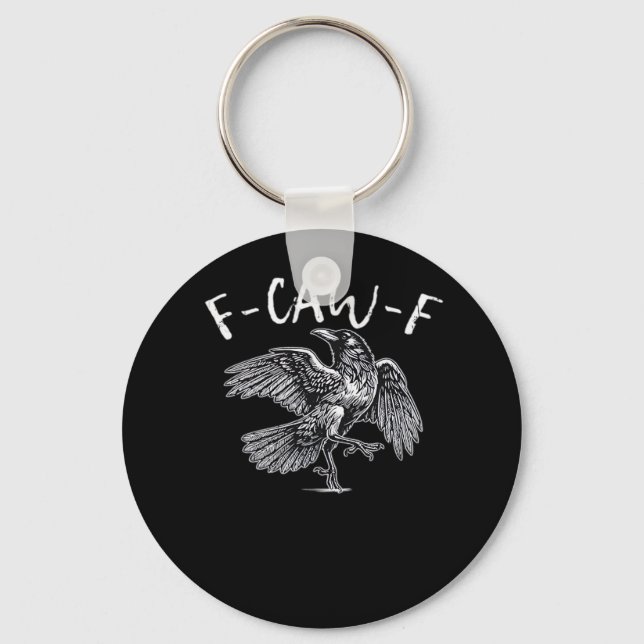 F-Caw-F Crow Retro Classic Schlüsselanhänger (Vorderseite)
