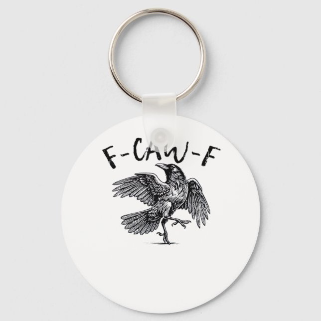 F Caw F Crow Retro Classic Style Schlüsselanhänger (Vorderseite)
