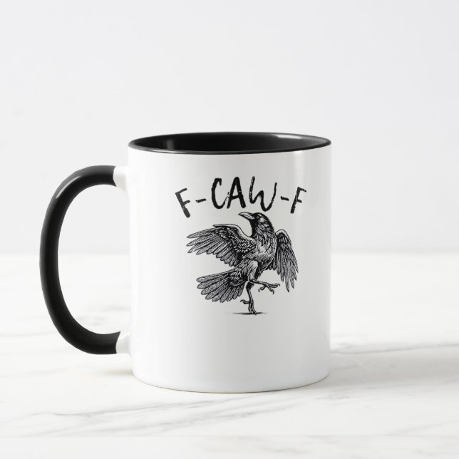 F Caw F Crow Retro Classic Style Tasse (Links)