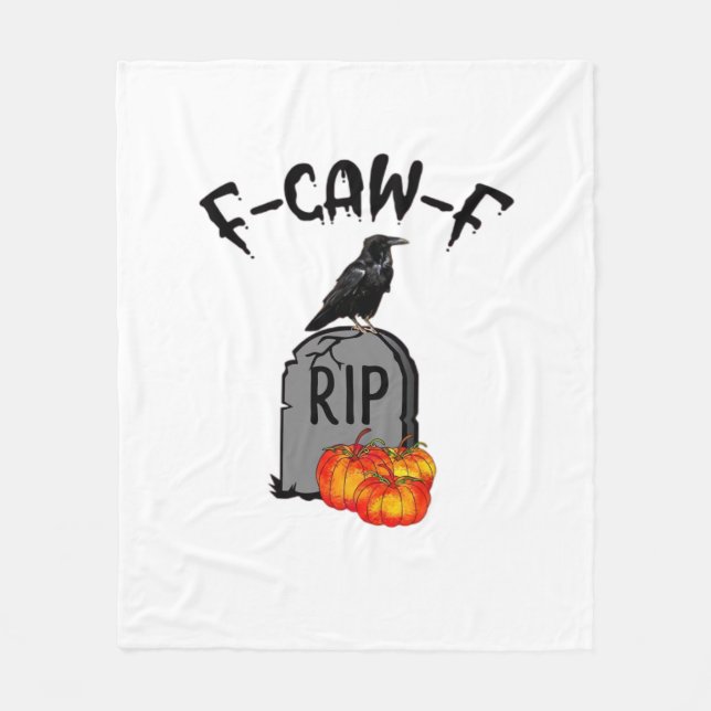 F Caw F Crow Retro Cool Fleecedecke (Vorderseite)