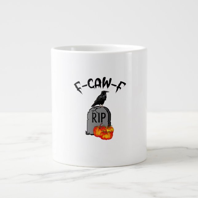 F Caw F Crow Retro Cool Jumbo-Tasse (Vorderseite)