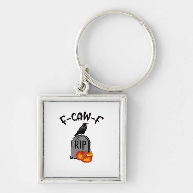 F Caw F Crow Retro Cool Schlüsselanhänger (Vorne)