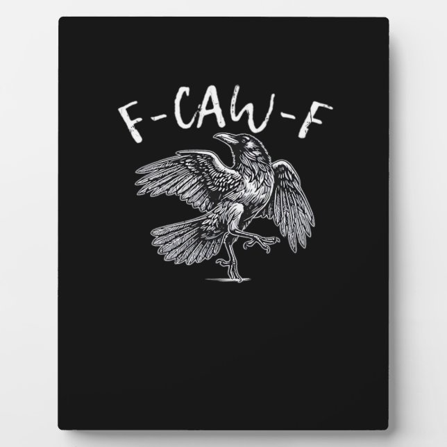 F-Caw-F Crow Retro Klassiker Fotoplatte (Vorderseite)
