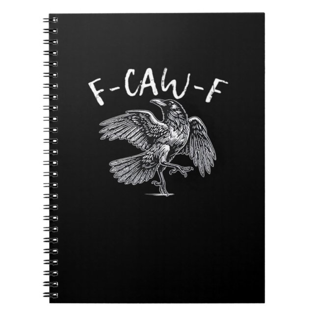 F-Caw-F Crow Retro Klassiker Notizblock (Vorderseite)