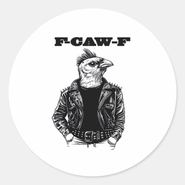 F Caw F Essential Aesthetic Design Runder Aufkleber (Vorderseite)