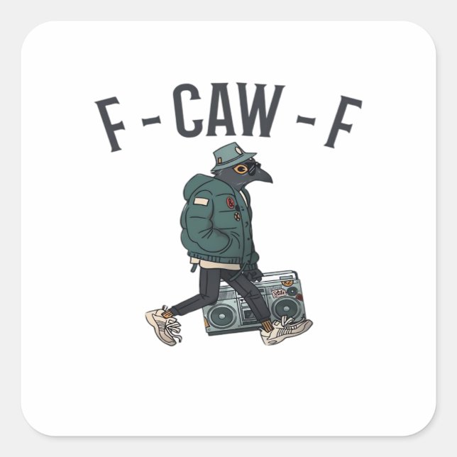 F Caw F Essential Basic Casual Style Quadratischer Aufkleber (Vorderseite)