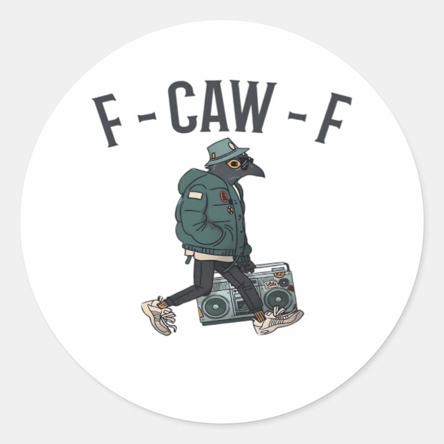 F Caw F Essential Basic Casual Style Runder Aufkleber (Vorderseite)