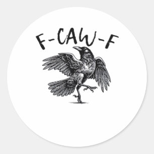 F Caw F Essential Classic Ästhetik Runder Aufkleber