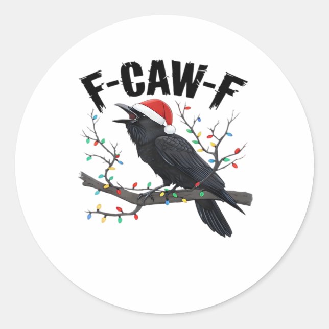 F Caw F Essential Creative Casual Style Runder Aufkleber (Vorderseite)