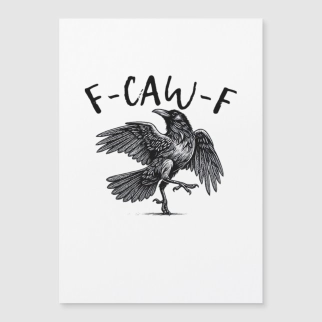F-Caw-F Essential Retro Klassiker Magnetkarte (Vorderseite)