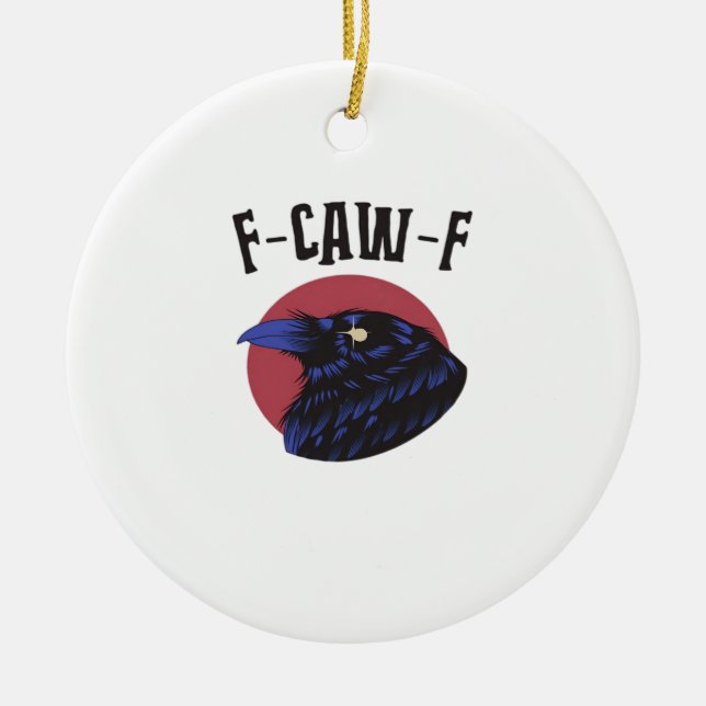 F Caw F Essential Vintage Graphic Look Keramik Ornament (Vorne)
