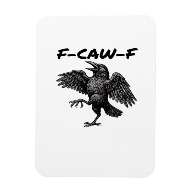 F Caw F Essential Vintage Graphic Look Magnet (Vertikal)