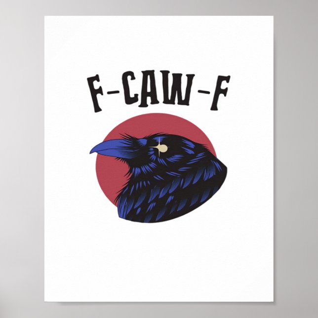 F Caw F Essential Vintage Graphic Look Poster (Vorne)