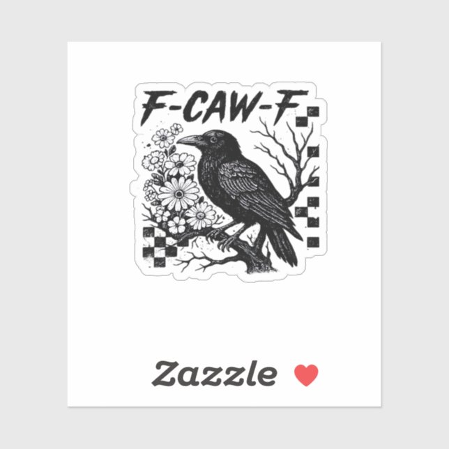 F Caw F Essentieller Lustiger Trendiger Stil Aufkleber (Blatt)