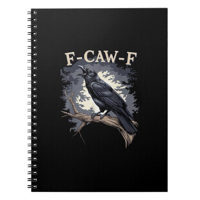 F Caw F Funny Bird Crow Creative Casual Design Notizblock (Vorderseite)