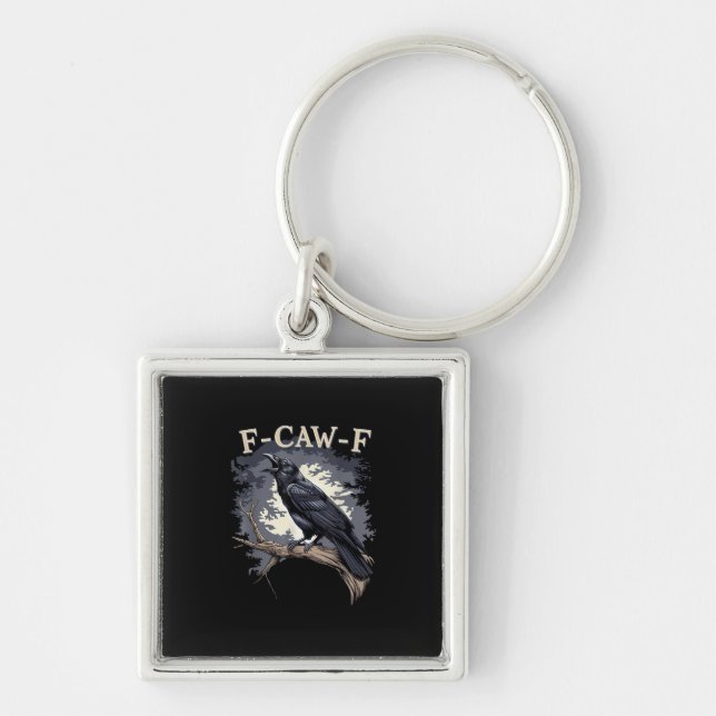 F Caw F Funny Bird Crow Creative Casual Design Schlüsselanhänger (Vorne)