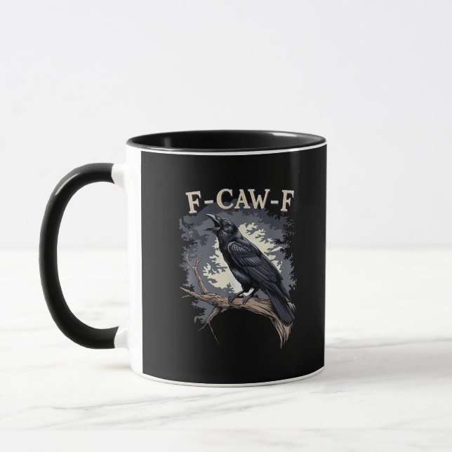 F Caw F Funny Bird Crow Creative Casual Design Tasse (Links)