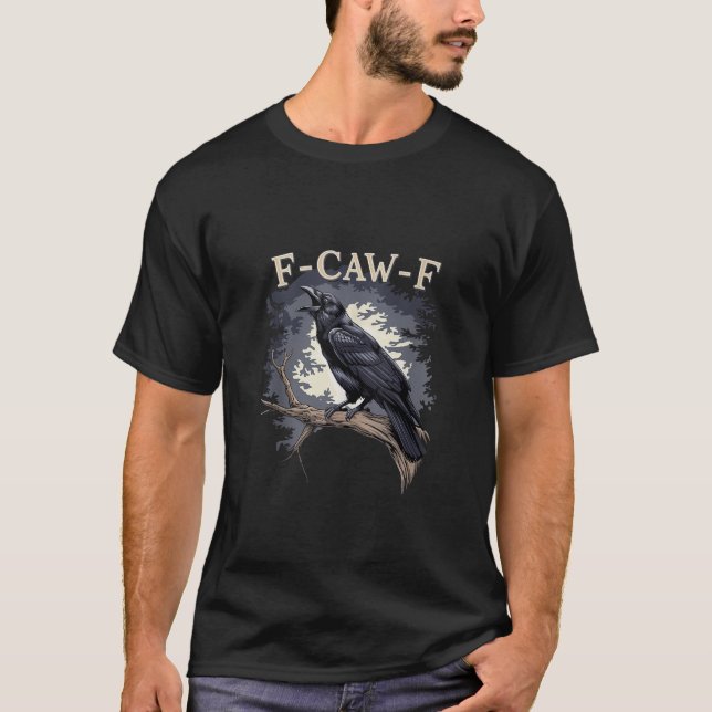 F Caw F Funny Black Bird Black Crow Tank Top (Vorderseite)