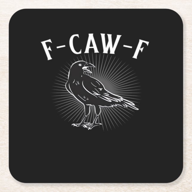 F-Caw-F Funny Casual Rechteckiger Pappuntersetzer (Vorderseite)