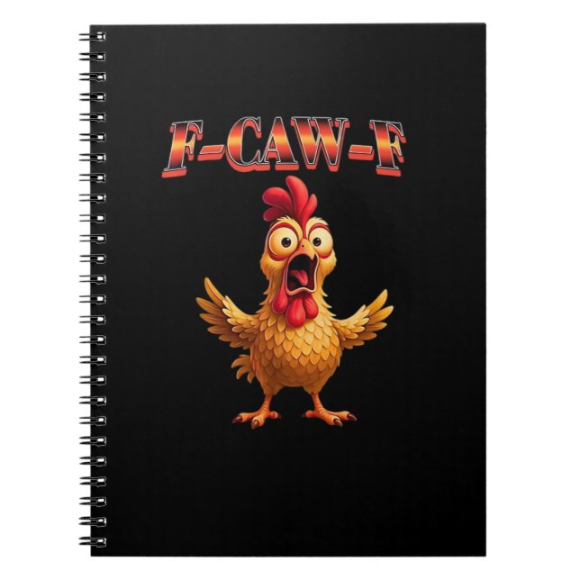 F Caw F Funny Chicken Classic Aesthetic Design Notizblock (Vorderseite)