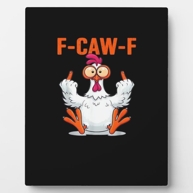 F-Caw-F Funny Chicken Classic Minimal Clean Fotoplatte (Vorderseite)