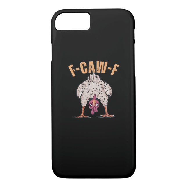 F Caw F Funny Chicken Classic Retro Cool Style Case-Mate iPhone Hülle (Rückseite)