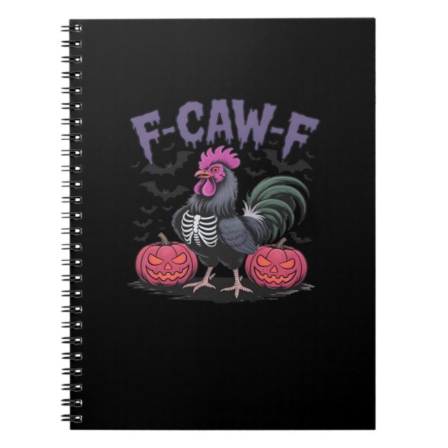 F Caw F Funny Chicken Classic Simple Clean Style Notizblock (Vorderseite)