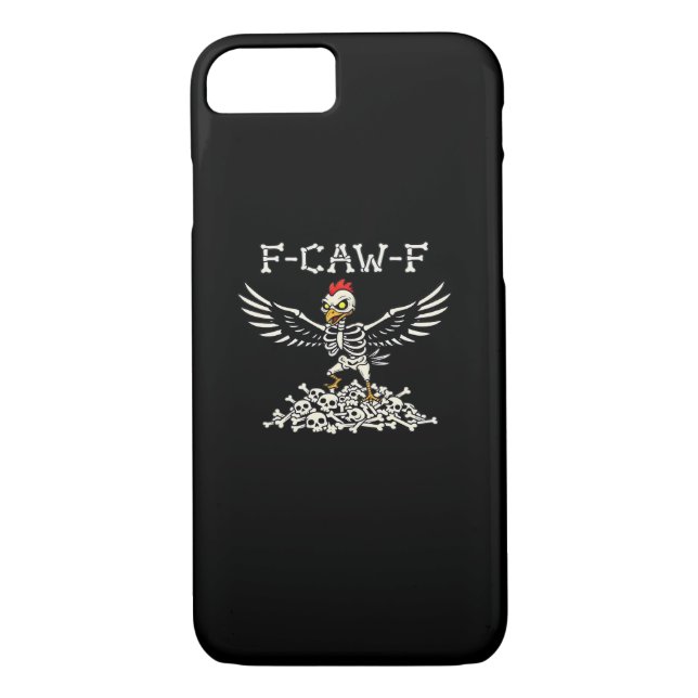 F Caw F Funny Chicken Halloween Cool Unique Style Case-Mate iPhone Hülle (Rückseite)