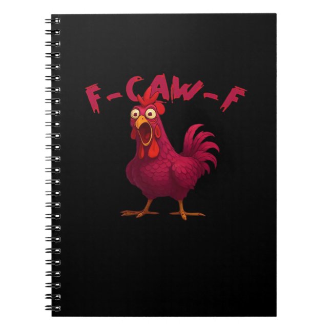 F Caw F Funny Chicken Humor Creative Casual Style Notizblock (Vorderseite)