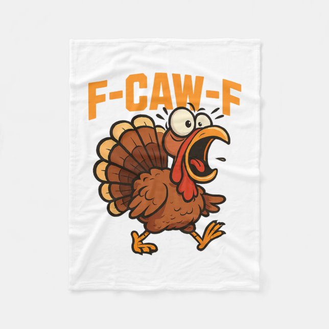F-caw-f Funny Chicken Humor Quote Rooster Meme Tur Fleecedecke (Vorderseite)