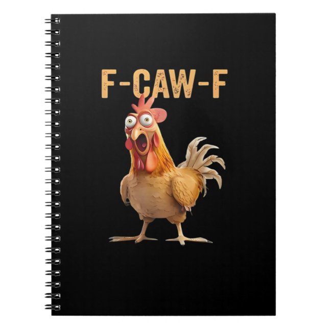 F Caw F Funny Chicken Humor Rooster Meme Classic Notizblock (Vorderseite)