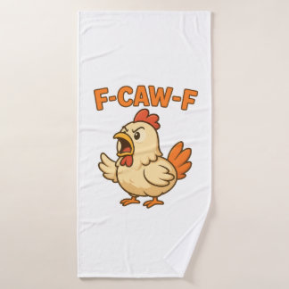 F-CAW-F Funny Chicken | Quote Rooster Meme T-shirt Badehandtuch