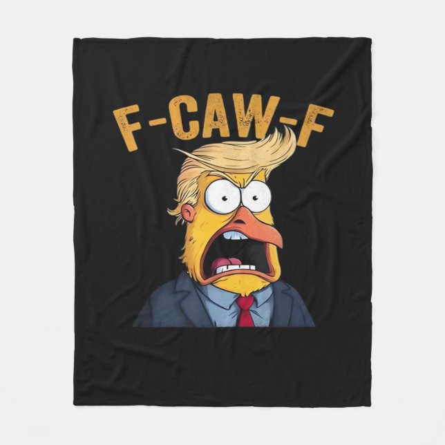 F-Caw-F Funny Chicken Rooster Classic Fleecedecke (Vorderseite)