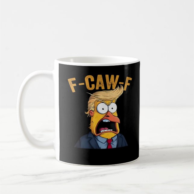 F-Caw-F Funny Chicken Rooster Classic Kaffeetasse (Links)