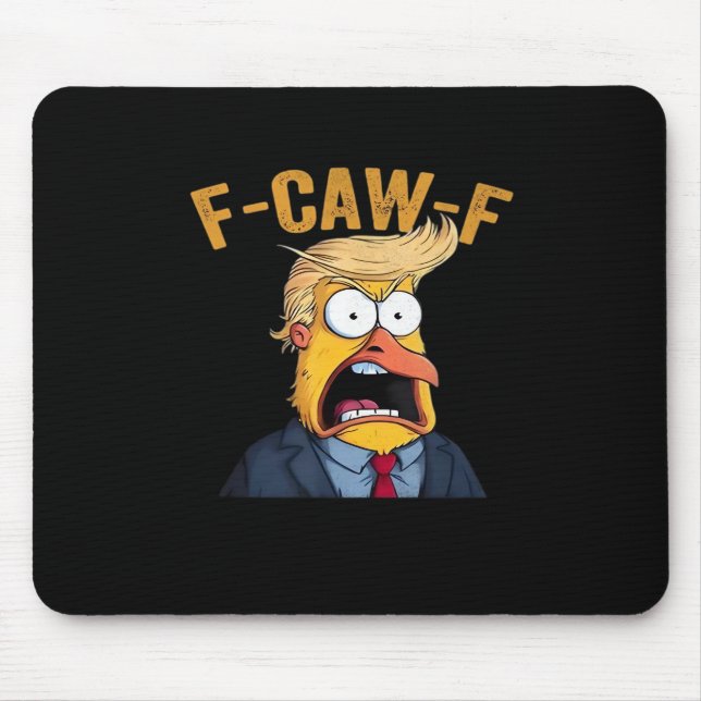 F-Caw-F Funny Chicken Rooster Classic Mousepad (Vorne)